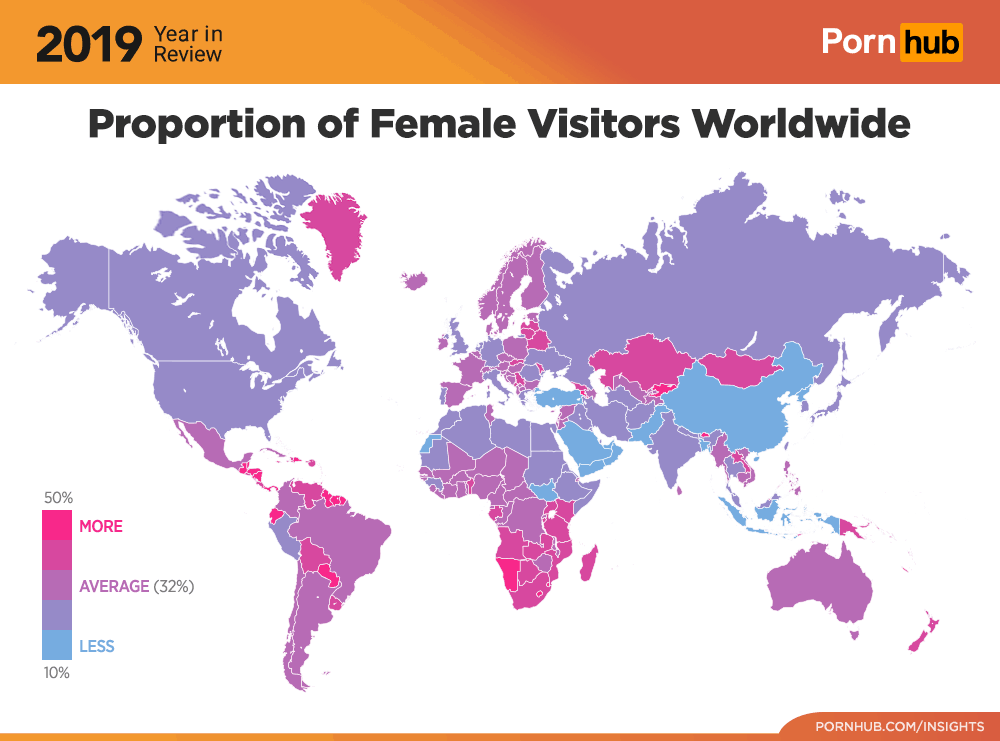 Maps pornhub insights 2019 female